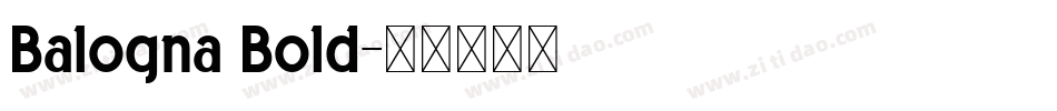 Balogna Bold字体转换
